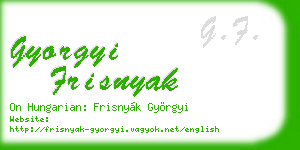 gyorgyi frisnyak business card