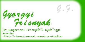 gyorgyi frisnyak business card